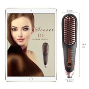BUTURE Hair Mini Straightening Ceramic Brush for Travel